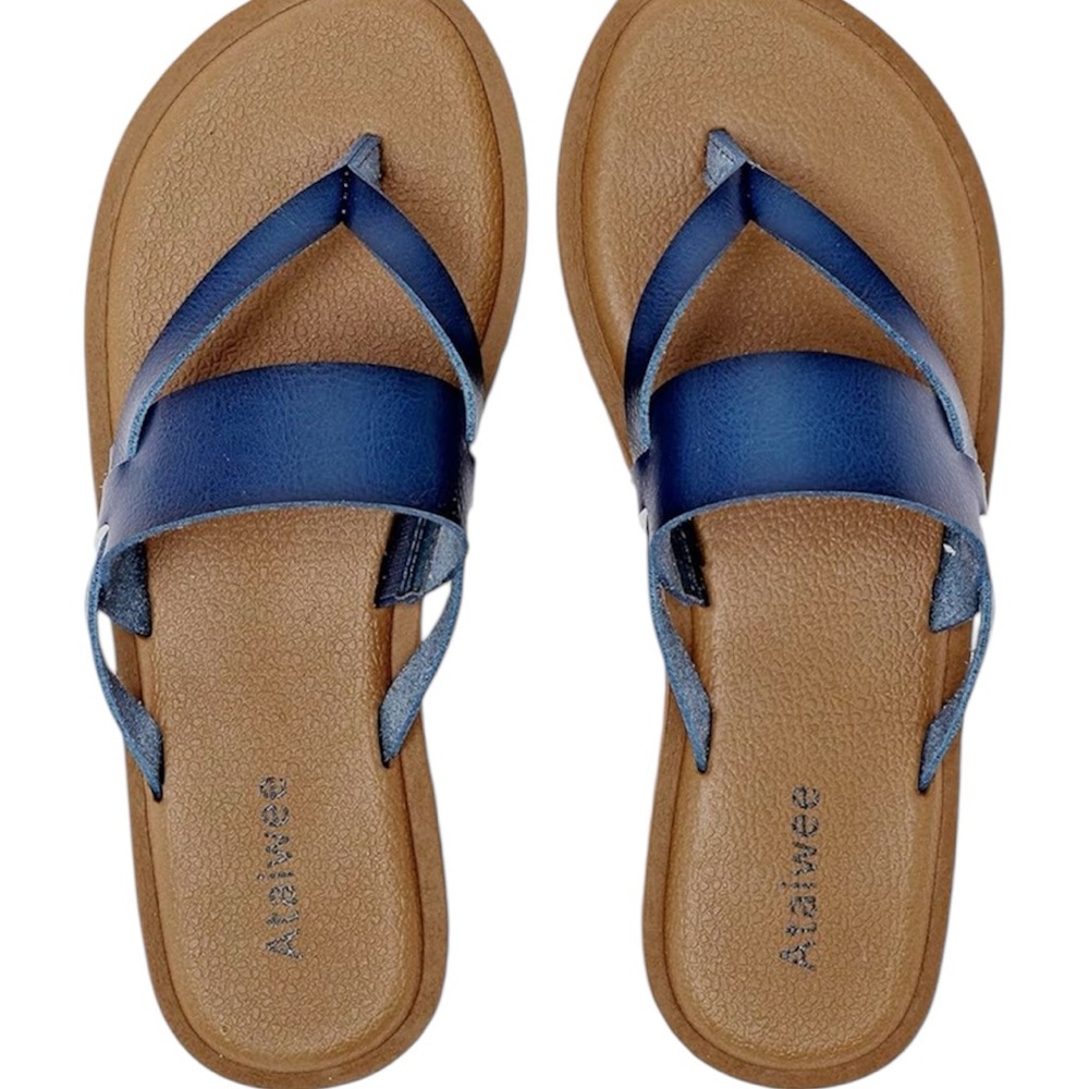 Ataiwee Womens Wide Slide Sandals - Flip Flop